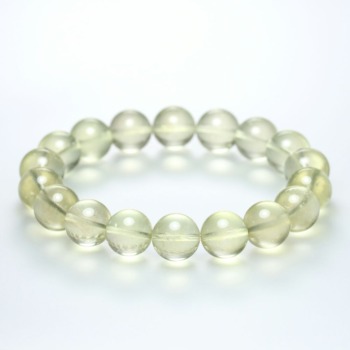 [トップクォリティ]天然リビアングラスブレスレット（約11mm玉）(LIBL-BR1101IS)