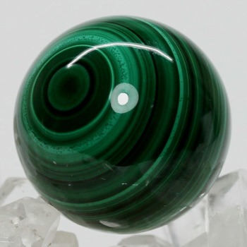 [ザイール産]マラカイト丸玉/スフィア（直径33.9mm）(MALH-SP0806IS)