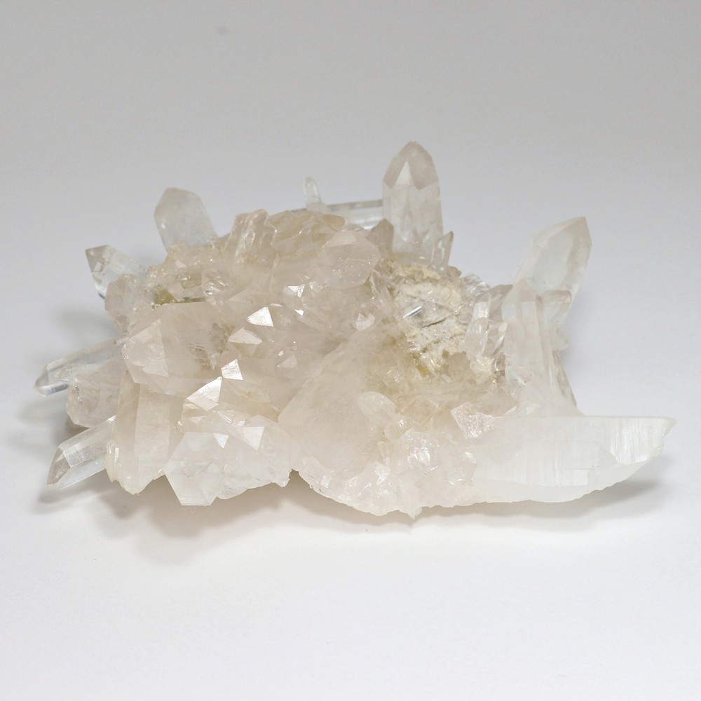 [高品質・インド/マニカラン産]ヒマラヤ水晶クラスター/原石（イエロー・高透明度）