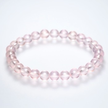 [高品質++]ピンクモルガナイトブレスレット（約6.5mm玉）(MGET-BR0651IS)