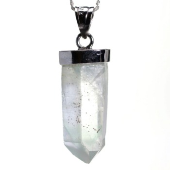 [特別価格/高品質]マダガスカル産グリーンファントムクォーツ原石ペンダントトップ（シルバー925）(MGGP-PT0205IS)