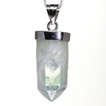 [特別価格/高品質]マダガスカル産グリーンファントムクォーツ原石ペンダントトップ（シルバー925）(MGGP-PT0206IS)