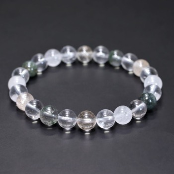 [特別価格/3A+]インド/マニハール産ヒマラヤ水晶ブレスレット（約8mm玉・特選ミックスタイプ）(MHMH-BR0801IS)