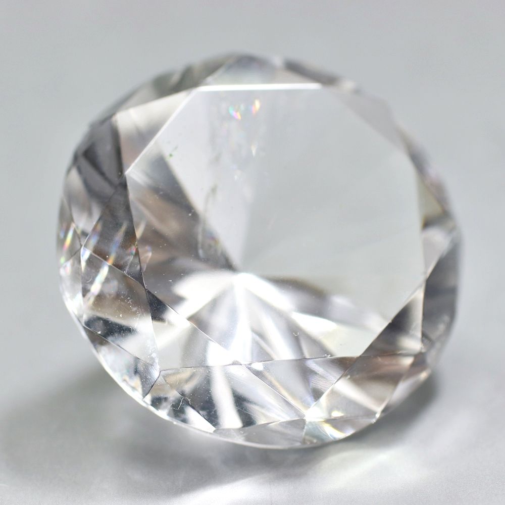 [インド/マニハール産]ヒマラヤ水晶ダイヤモンドカット（直径約27.9mm）
