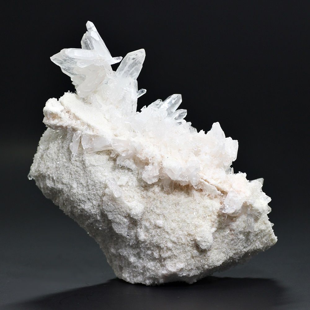 インド/マニカラン産ヒマラヤ水晶クラスター/原石（ファーデン状の結晶あり）