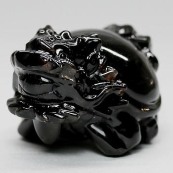 【極上品】山東省産モリオン（黒水晶）龍亀　ロングイ　大型　2.5キロ 中国/山東省産]モリオン彫刻/天然黒水晶（龍亀/ロングイ） - 埼玉県