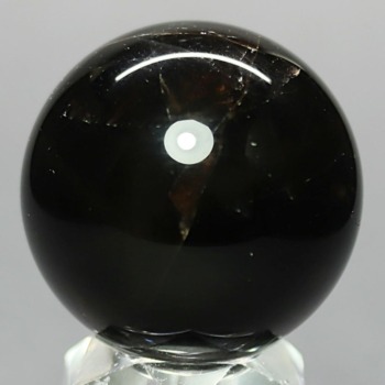 [高品質]山東省産スターモリオン丸玉/天然黒水晶スフィア（球体直径45.4mm）(MOR1-SP1292IS)
