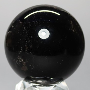 山東省産モリオン丸玉/天然黒水晶スフィア（球体直径48.8mm）(MOR1-SP1610IS)