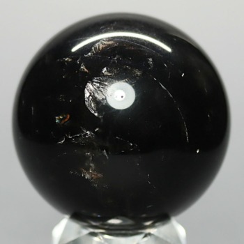 [高品質]山東省産スターモリオン丸玉/天然黒水晶スフィア（球体直径52.4mm）(MOR1-SP1998IS)