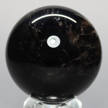 山東省産モリオン丸玉/天然黒水晶スフィア（球体直径52.9mm）(MOR1-SP2060IS)