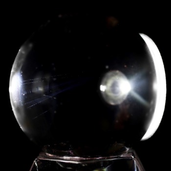 [訳あり/内包有のため特別価格]ブラジル産エンジェルラダー無垢水晶玉/3cmUP丸玉/天然本物透明スフィア（丸玉直径32.9mm）(MUAQ-SPH3290IS)