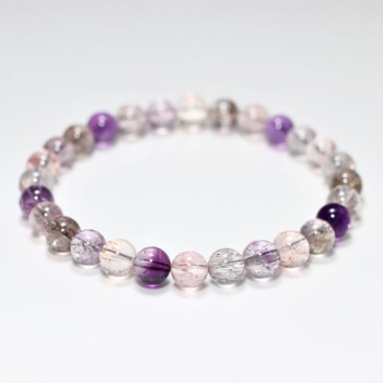 [特別価格/3A]ミックススーパーセブンブレスレット（約6.5mm玉）(MXSN-BR0655IS)