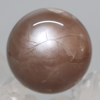 [高品質]タンザニア産オレンジブラウンムーンストーン丸玉/スフィア（直径36.3mm）(OBMS-SP0639IS)