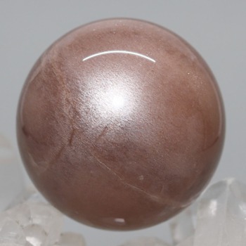 [高品質]タンザニア産オレンジブラウンムーンストーン丸玉/スフィア（直径36.7mm）(OBMS-SP0666IS)