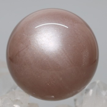 [高品質]タンザニア産オレンジブラウンムーンストーン丸玉/スフィア（直径39.2mm）(OBMS-SP0817IS)