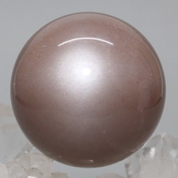 [高品質]タンザニア産オレンジブラウンムーンストーン丸玉/スフィア（直径40.5mm）(OBMS-SP0901IS)