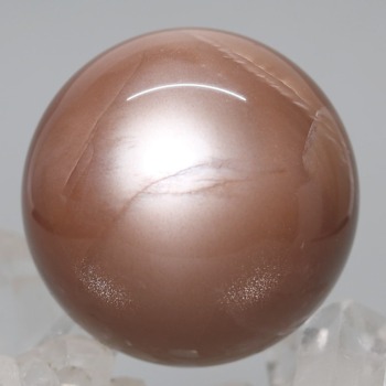 [高品質]タンザニア産オレンジブラウンムーンストーン丸玉/スフィア（直径42.4mm）(OBMS-SP1032IS)