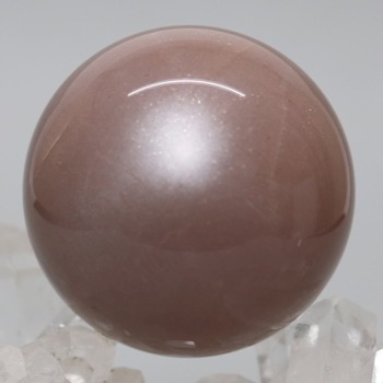 [高品質]タンザニア産オレンジブラウンムーンストーン丸玉/スフィア（直径43.4mm）(OBMS-SP1107IS)