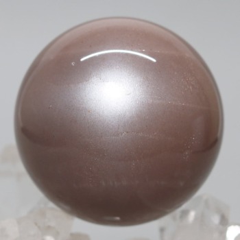 [高品質]タンザニア産オレンジブラウンムーンストーン丸玉/スフィア（直径46.1mm）(OBMS-SP1320IS)