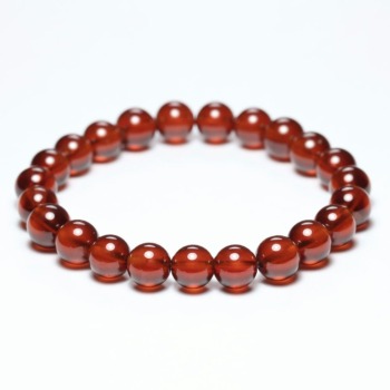 [高品質]オレンジガーネットブレスレット/ヘソナイト（約8.5mm玉）(OREG-BR0851IS)