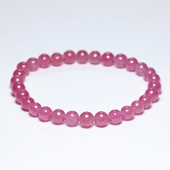 [高品質++]ピンクサファイアブレスレット（約6.5mm玉）(PISP-BR0651IS)