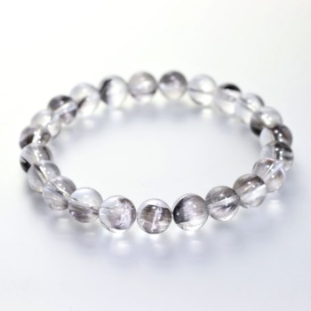 [高品質++]プラチナルチルクォーツブレスレット（約8.5mm玉）(PLTL-BR0853IS)