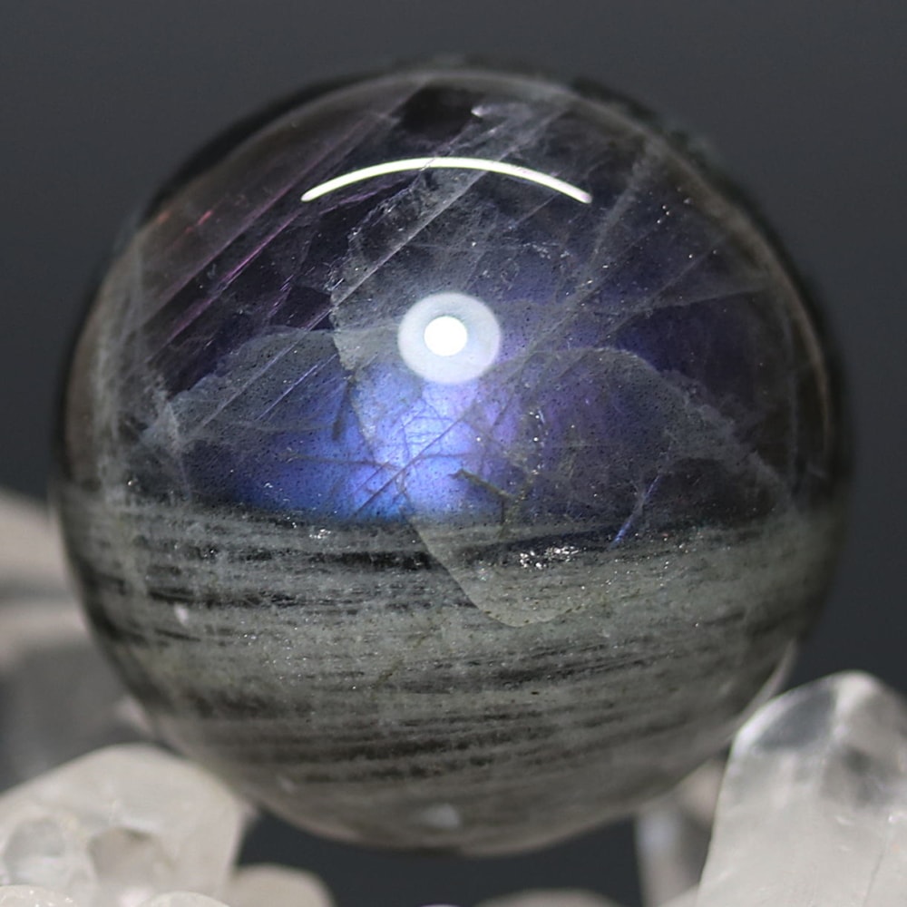 ピンクパープルラブラドライト丸玉/スフィア(直径約38.4mm)-slide-0