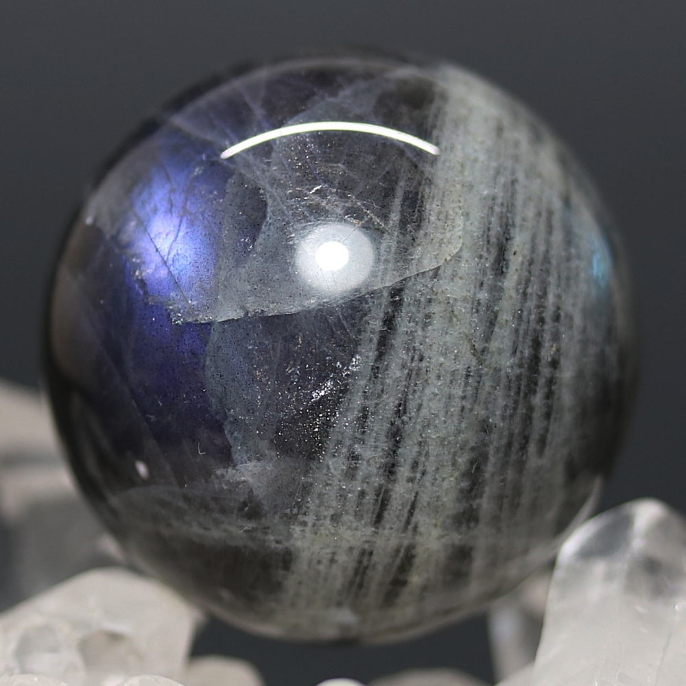 ピンクパープルラブラドライト丸玉/スフィア(直径約38.4mm)-slide-5