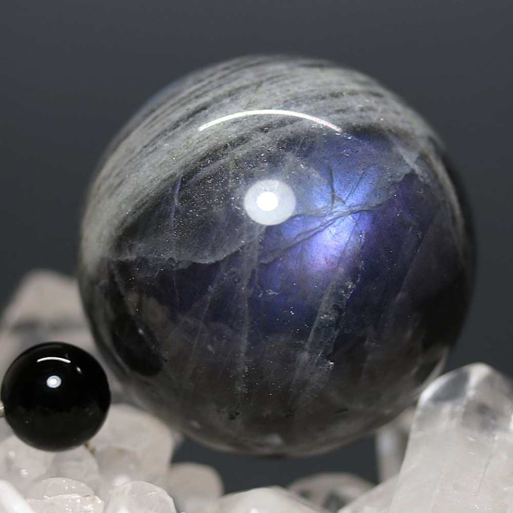 ピンクパープルラブラドライト丸玉/スフィア(直径約38.4mm)-slide-6