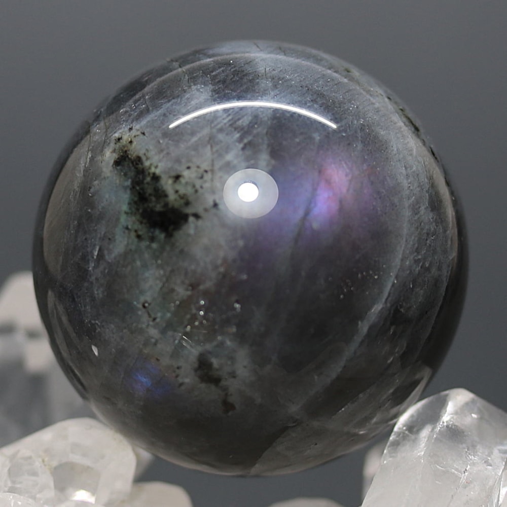 ピンクパープルラブラドライト丸玉/スフィア(直径約39.8mm)-slide-4