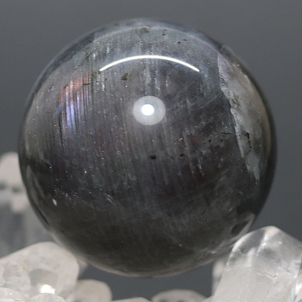 ピンクパープルラブラドライト丸玉/スフィア(直径約39.8mm)-slide-5