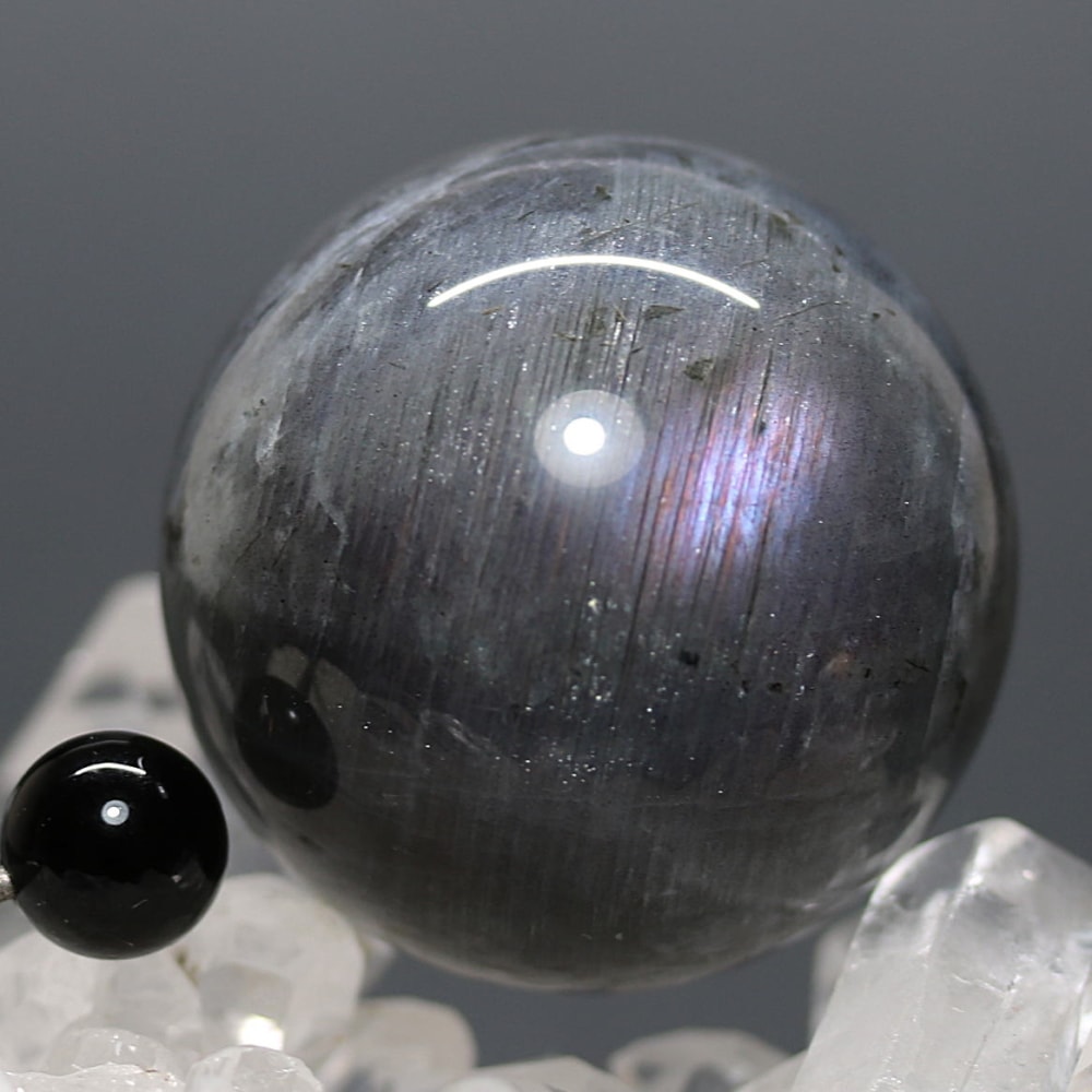 ピンクパープルラブラドライト丸玉/スフィア(直径約39.8mm)-slide-6