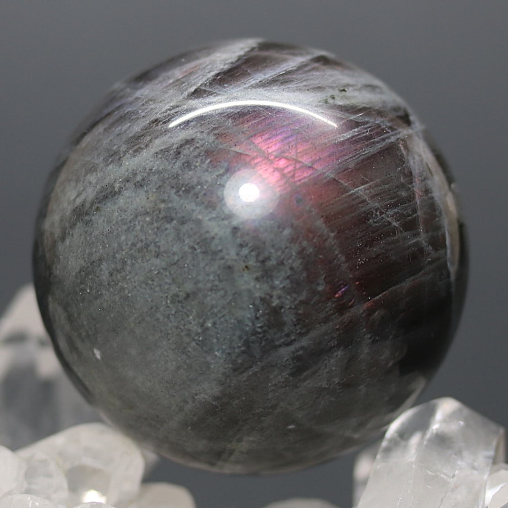 ピンクパープルラブラドライト丸玉/スフィア(直径約42.5mm)-slide-2