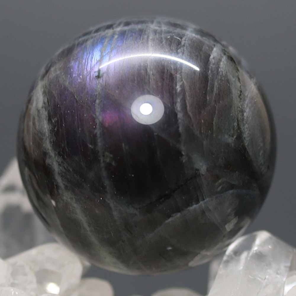 ピンクパープルラブラドライト丸玉/スフィア(直径約42.5mm)-slide-5