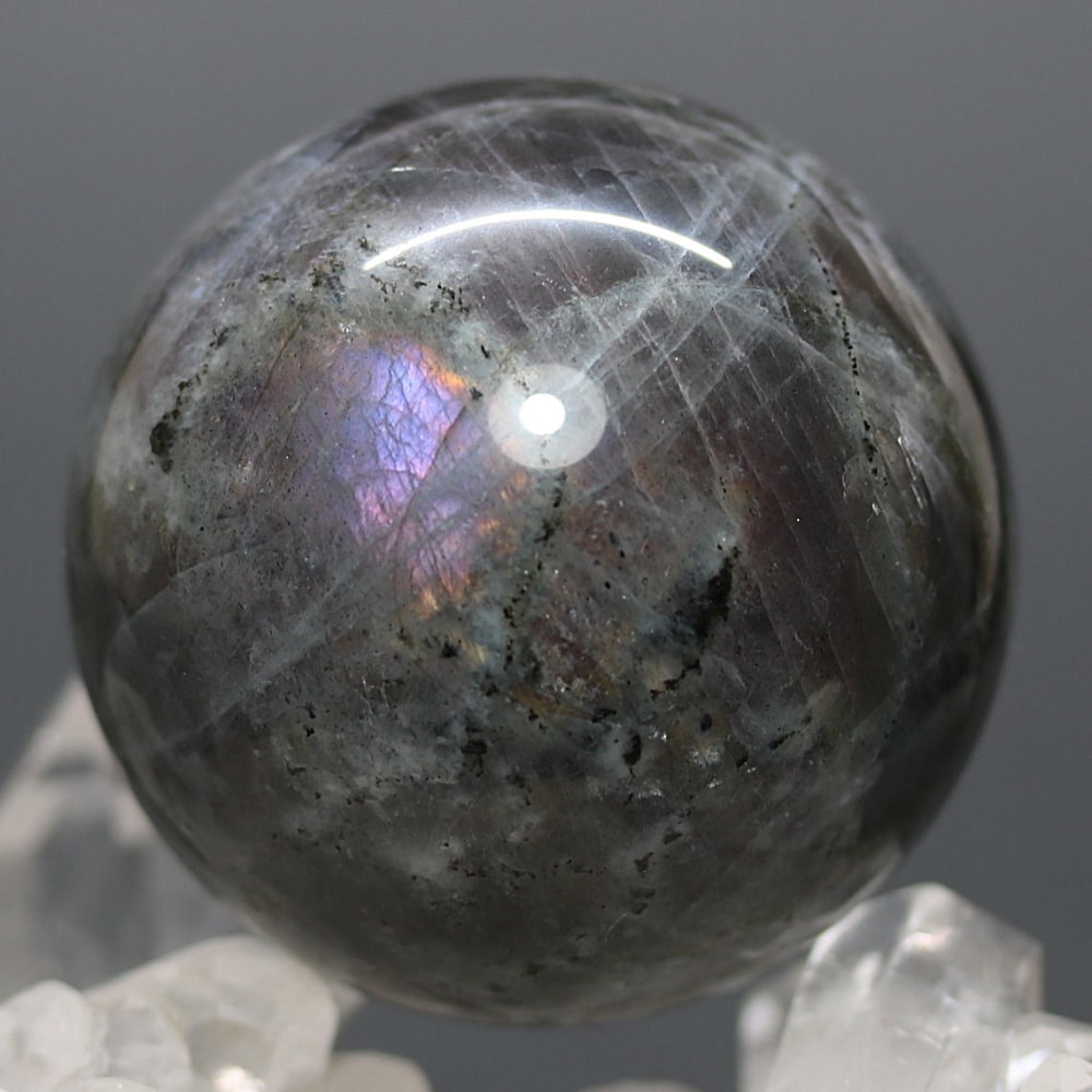 ピンクパープルラブラドライト丸玉/スフィア(直径約47.4mm)-slide-2