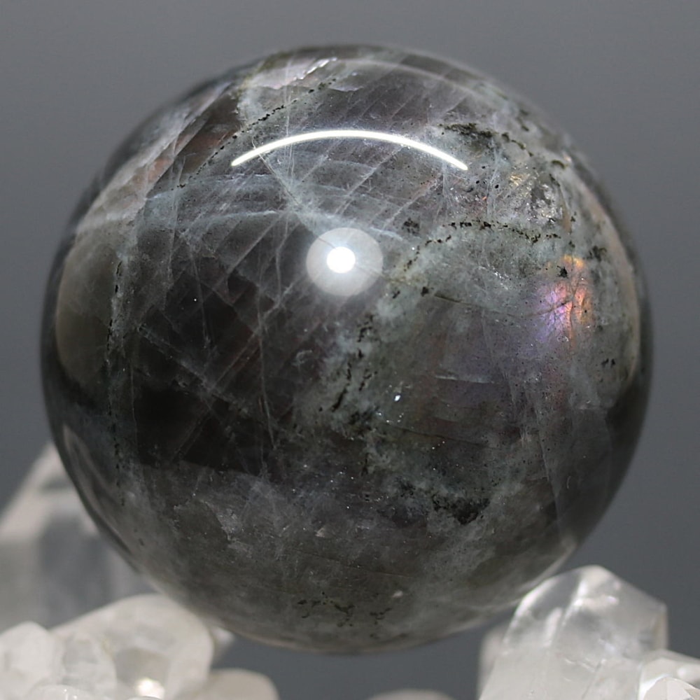 ピンクパープルラブラドライト丸玉/スフィア(直径約47.4mm)-slide-4