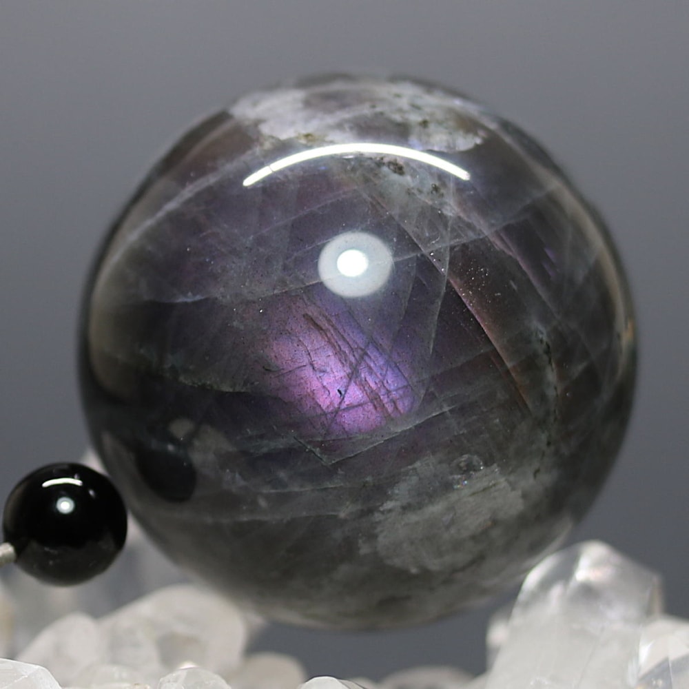 ピンクパープルラブラドライト丸玉/スフィア(直径約47.4mm)-slide-6