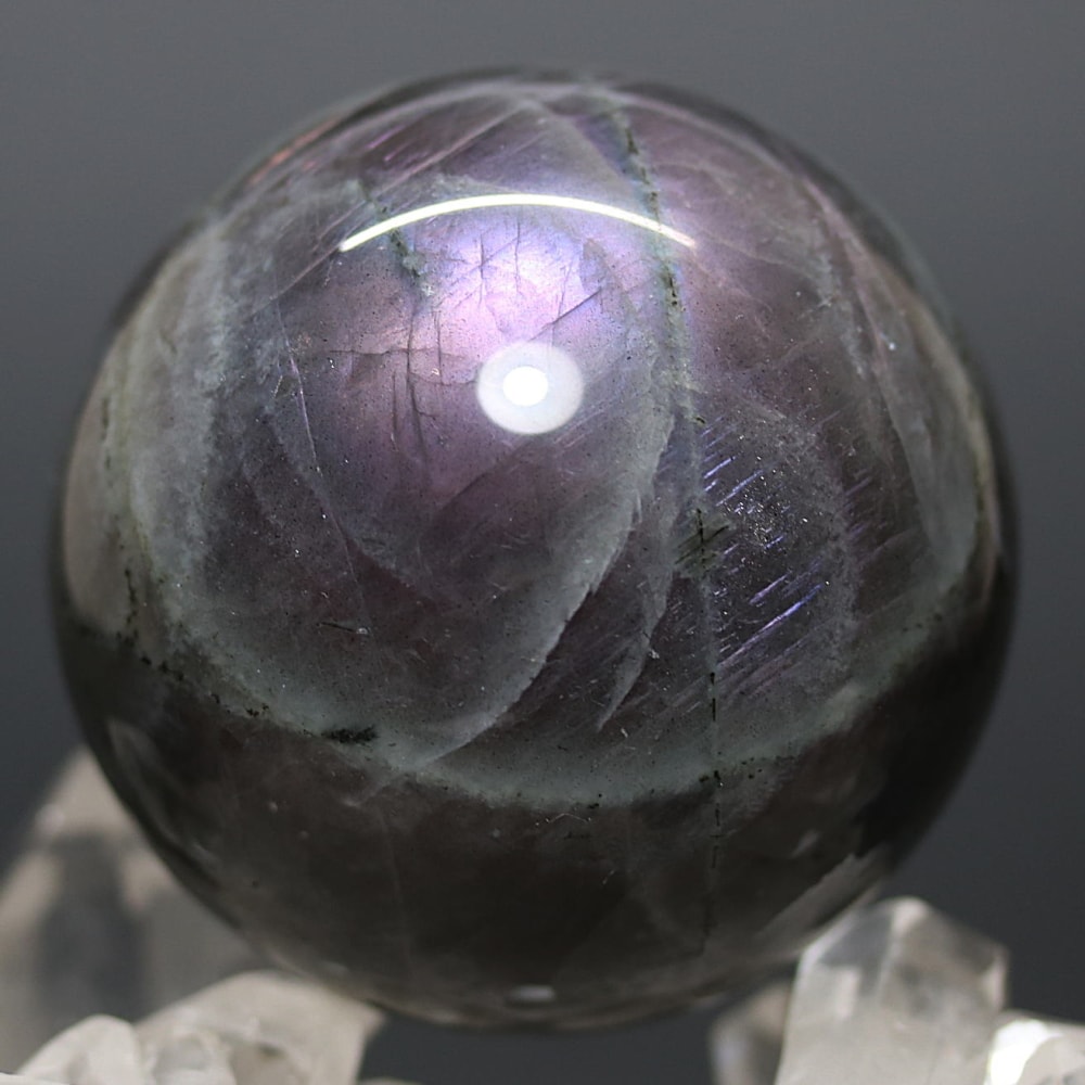 ピンクパープルラブラドライト丸玉/スフィア(直径約52.0mm)-slide-0