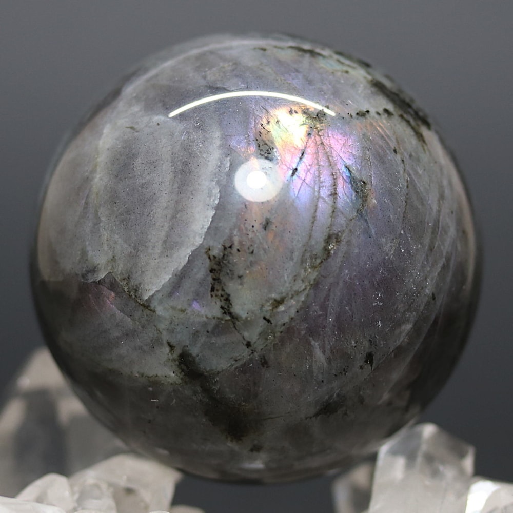 ピンクパープルラブラドライト丸玉/スフィア(直径約52.0mm)-slide-2