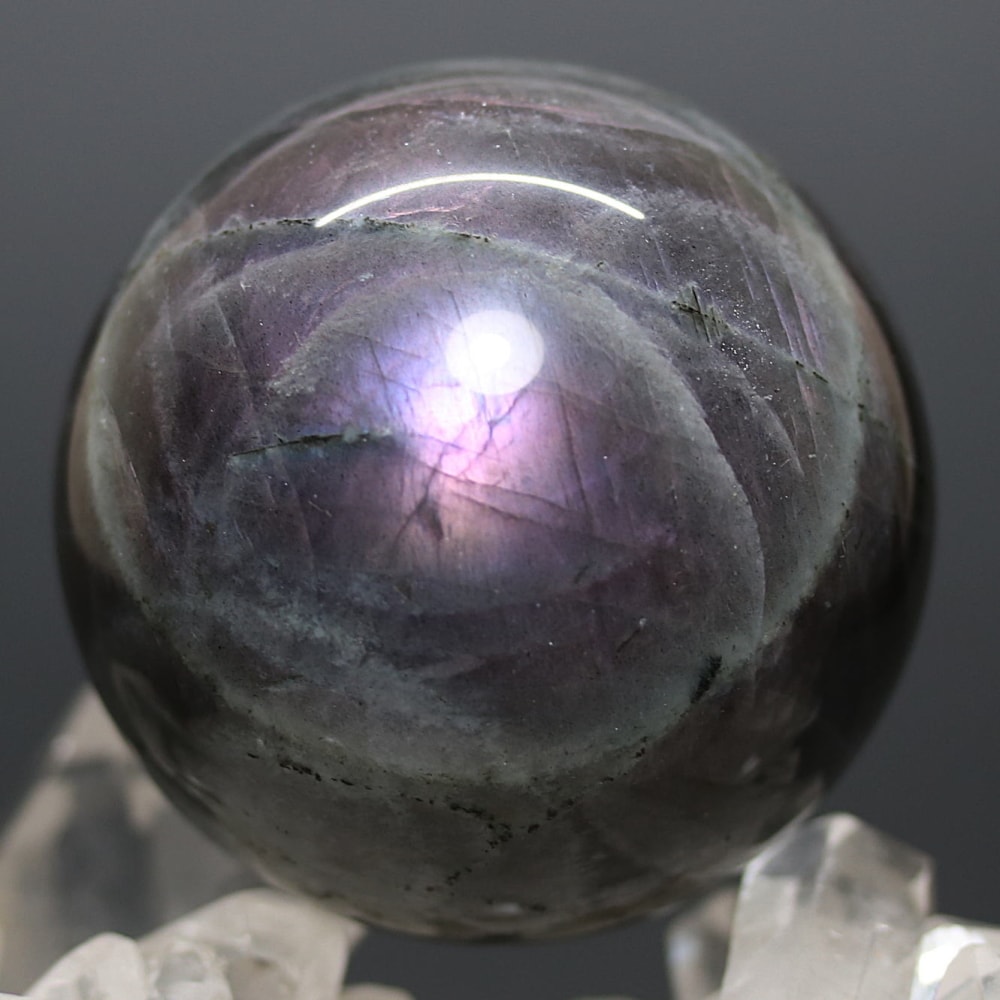 ピンクパープルラブラドライト丸玉/スフィア(直径約52.0mm)-slide-5
