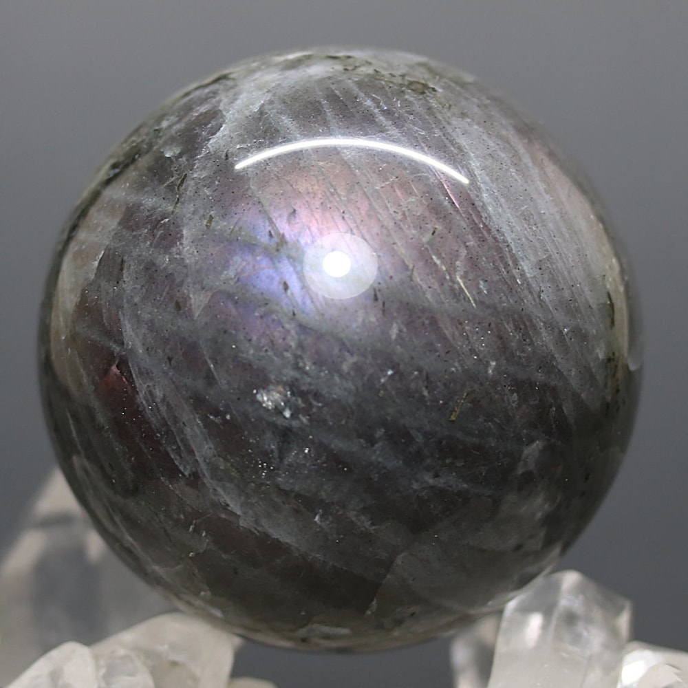 ピンクパープルラブラドライト丸玉/スフィア(直径約52.6mm)-slide-0