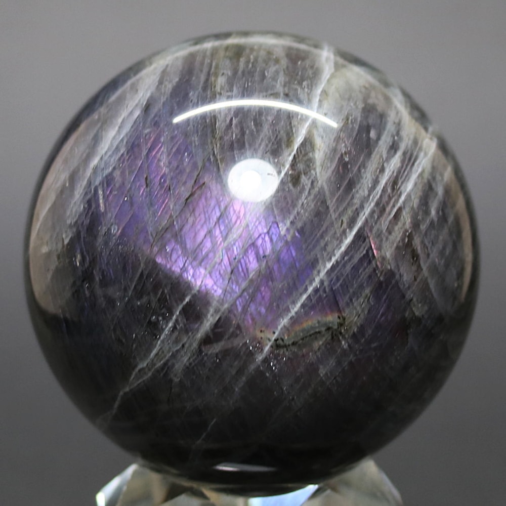 ピンクパープルラブラドライト丸玉/スフィア(直径約75mm大玉!)-slide-0
