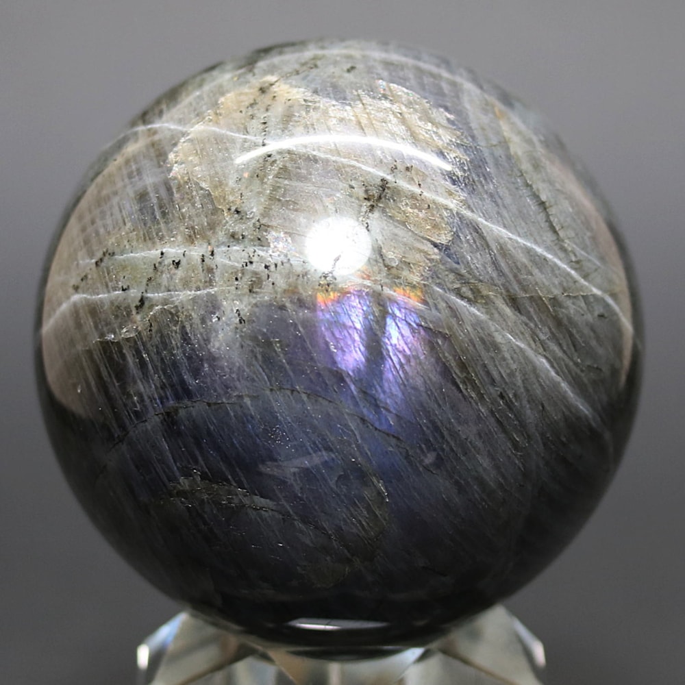 ピンクパープルラブラドライト丸玉/スフィア(直径約75mm大玉!)-slide-4