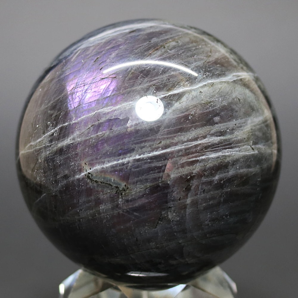 ピンクパープルラブラドライト丸玉/スフィア(直径約75mm大玉!)-slide-5