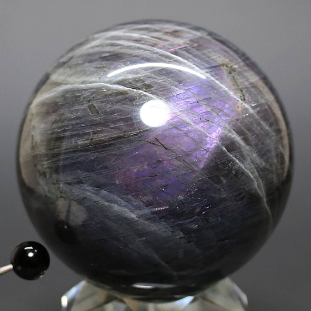 ピンクパープルラブラドライト丸玉/スフィア(直径約75mm大玉!)-slide-6