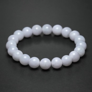 [高品質+]ミャンマー産天然ラベンダー翡翠ブレスレット（約10mm玉）(RVJD-BR1002IS)
