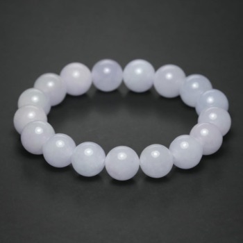 高品質++]ミャンマー産天然ラベンダー翡翠ブレスレット（約12mm玉）(RVJD-BR1202IS)