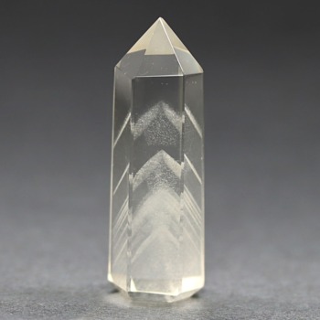 [トップクォリティ]ブラジル産ホワイトファントムクォーツポリッシュポイント（高さ46.1mm）(WTPH-PP1550IS)