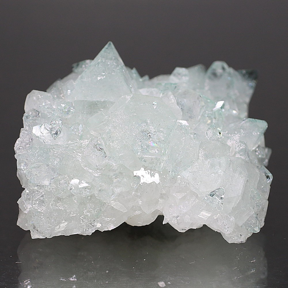 [高品質]インド産グリーンアポフィライト結晶原石（フラワークラスター）