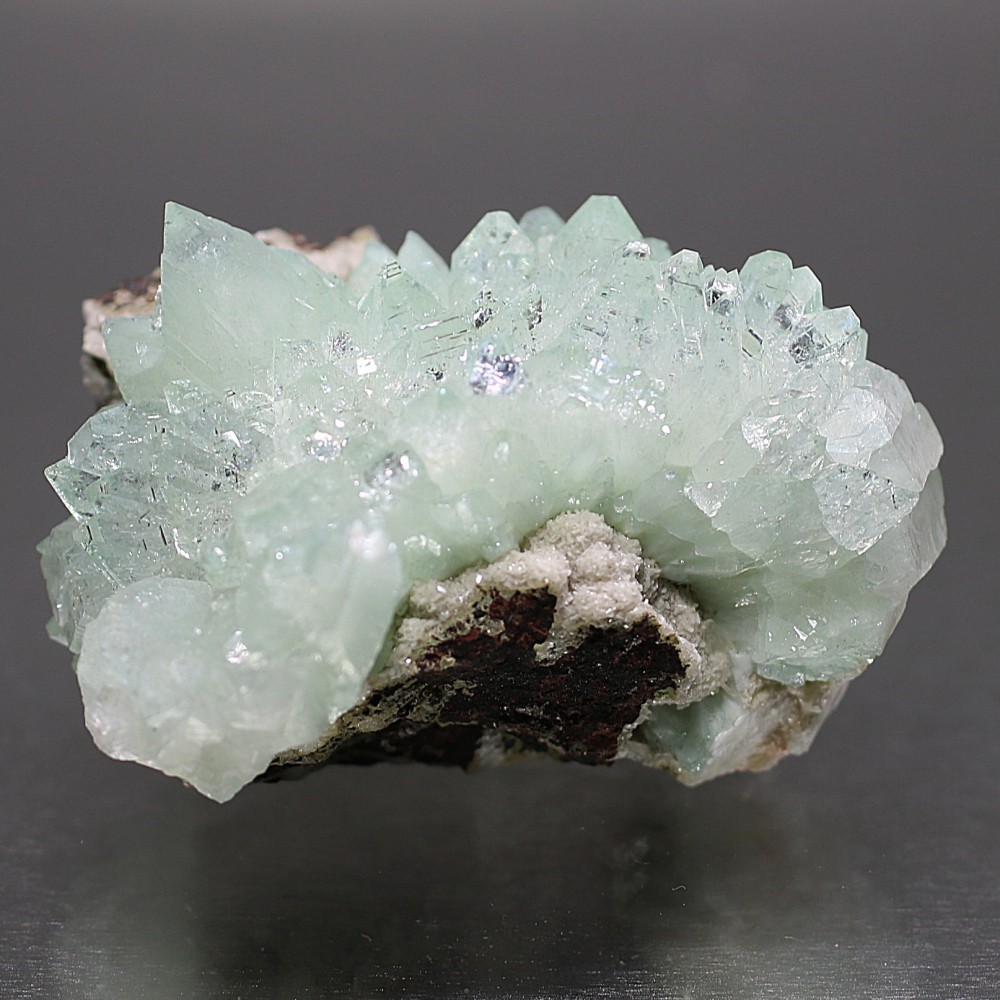 高品質]インド産グリーンアポフィライト結晶原石（フラワークラスター